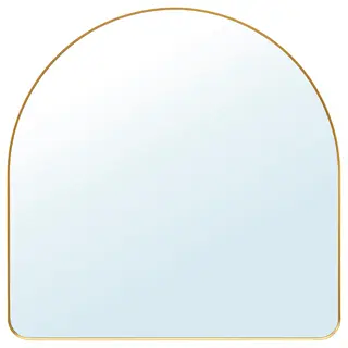 LINDBYN mirror, gold-colour, 80x80 cm