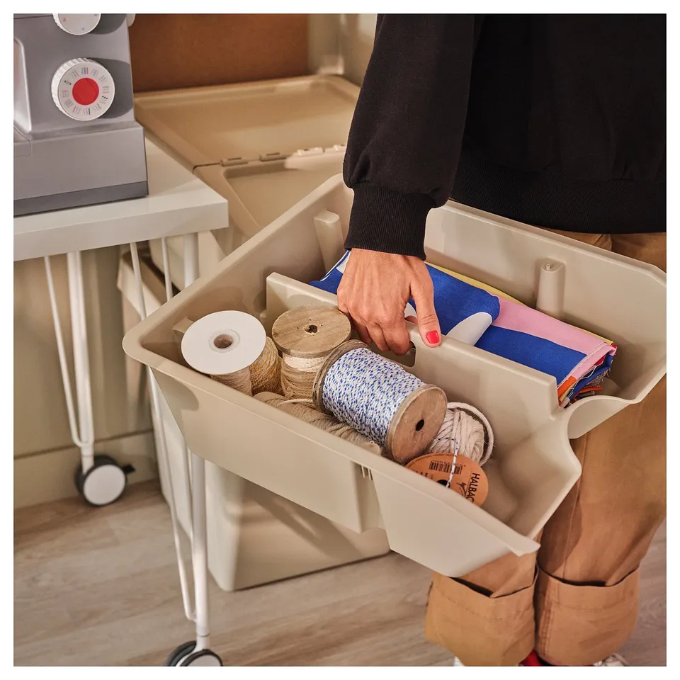 SORTERA Insert with compartments, beige, 38x45x14 cm