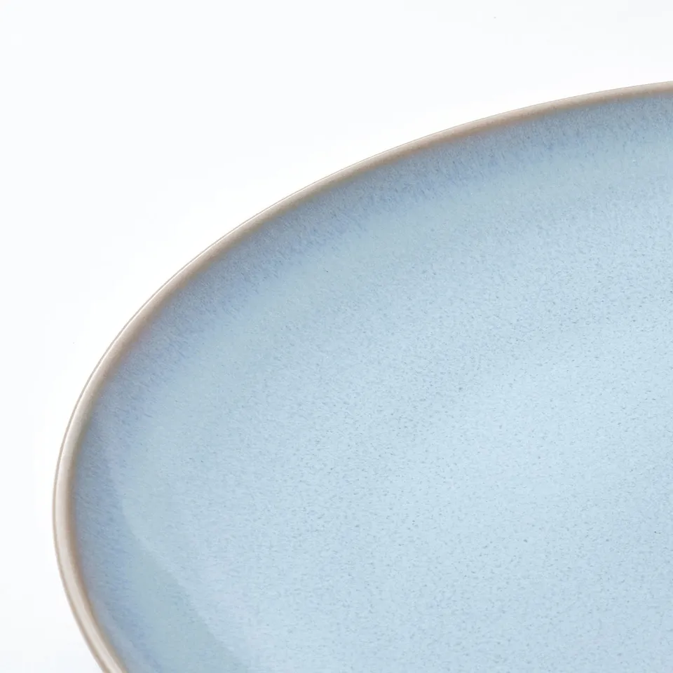 Blue plate on white background