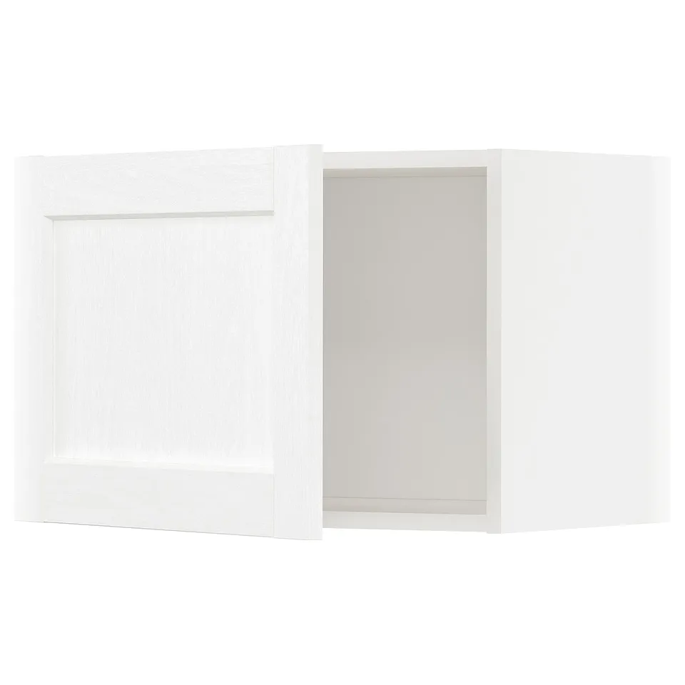 White METOD kitchen cabinet, square shape, smooth design.