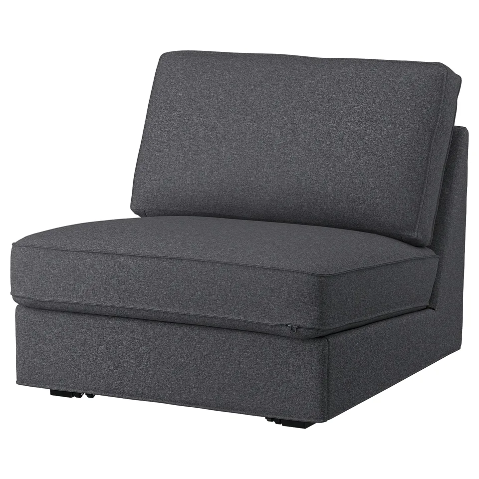 Grey KIVIK modular chair, high back, easy clean fabric.