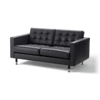 LANDSKRONA two-seat sofa, Grann/Bomstad black/metal, Width 164 x Depth 89 x Height 78 cm