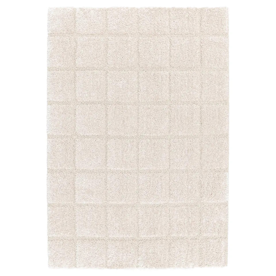 GEOLOG Rug, high pile, off-white, 160x230 cm
