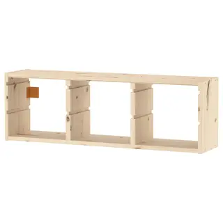 TROFAST wall storage, light white stained pine, 93x30 cm
