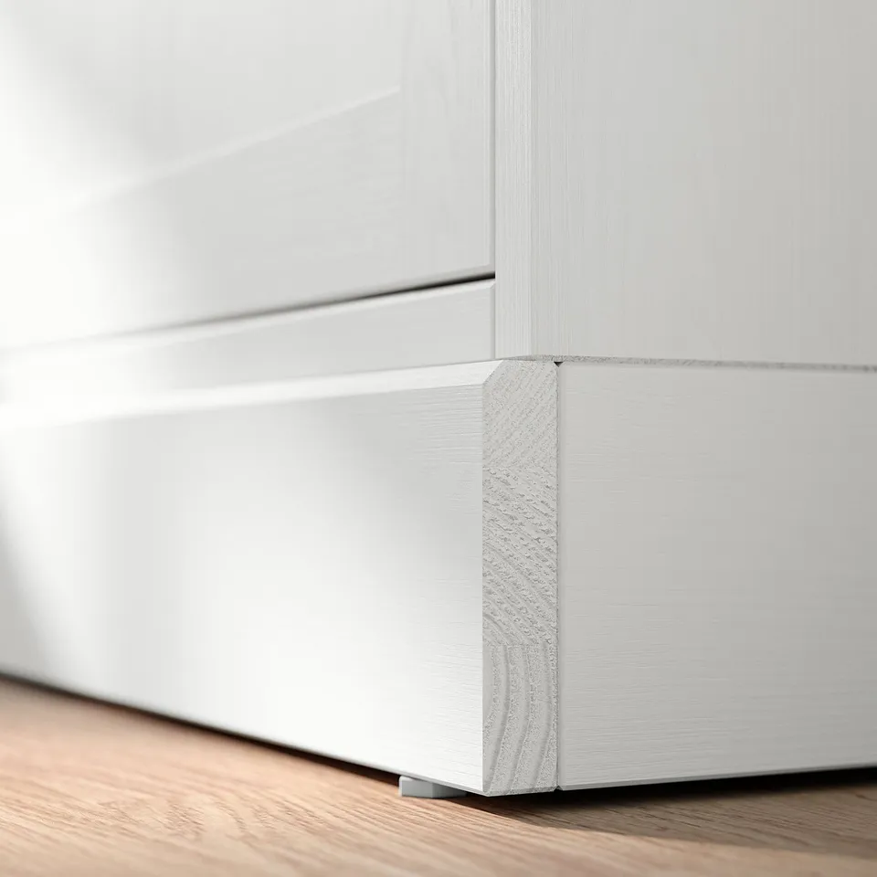 HAVSTA white sideboard corner, modern rustic design in solid pine.