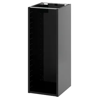 METOD base cabinet, black-grey, 30x37x80 cm