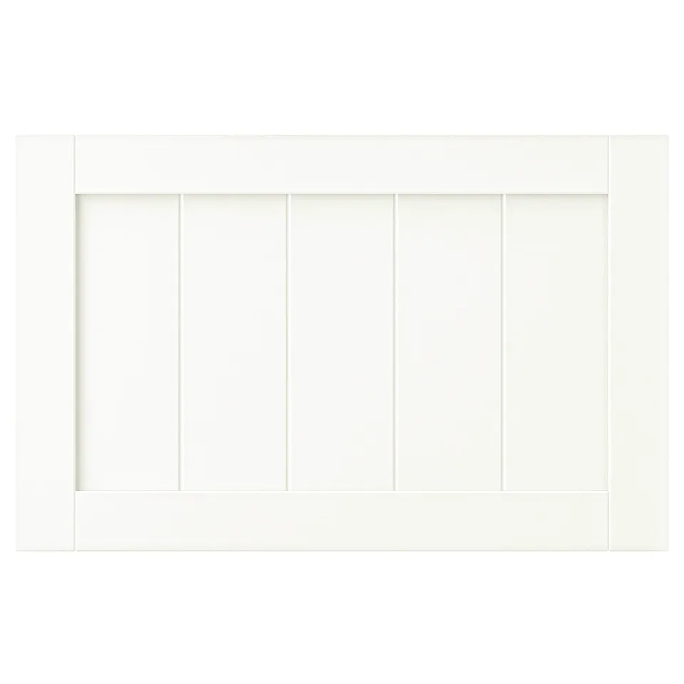 PIPMAKARE: white rectangular headboard, simple design, fibreboard and acrylic paint.