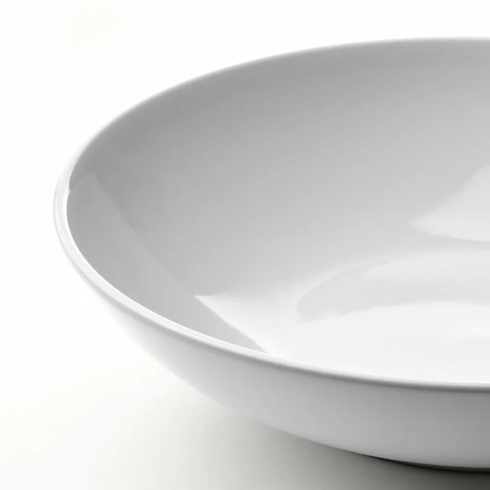 GODMIDDAG Deep plate, white, 19 cm