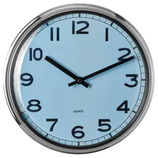 PUGG wall clock, stainless steel/turquoise, 32 cm
