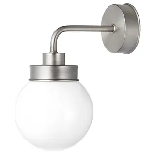 FRIHULT wall lamp, stainless steel colour, Width 23.0 x Height 26.5 cm