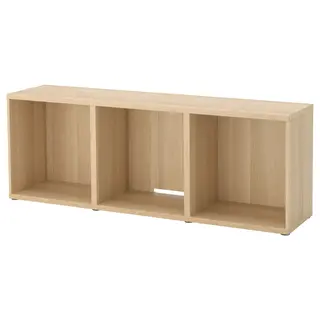 BESTÅ TV bench, white stained oak effect, 180x40x64 cm