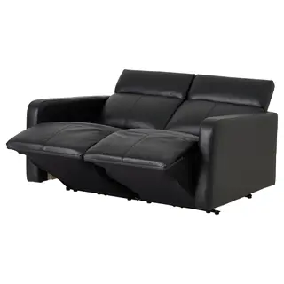 LJUNGBYHED 2 seat sofa w 2 electr recliners, Vråka/Vråkärr black, Width 158 x Depth 100 x Height 101 cm