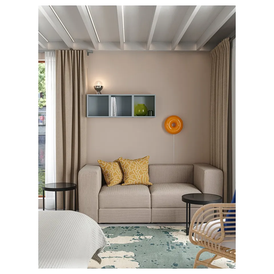 JÄTTEBO 2-seat modular sofa, Samsala grey-beige