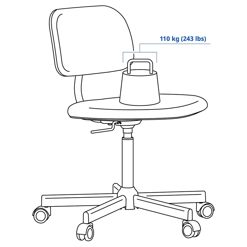 Illustration with measurements for the product: BLECKBERGET.