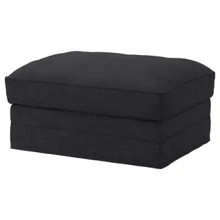 GRÖNLID cover for footstool with storage, Hillared anthracite