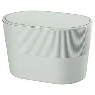 KINNASJÖ waste bin, with lid self-adhesive/green, 4 l