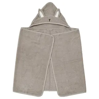 LEN baby towel with hood, beige/bunny-shaped, 60x125 cm