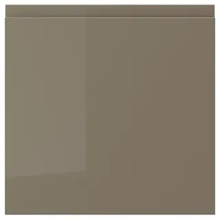 VOXTORP drawer front, high-gloss dark grey-brown, 40x40 cm