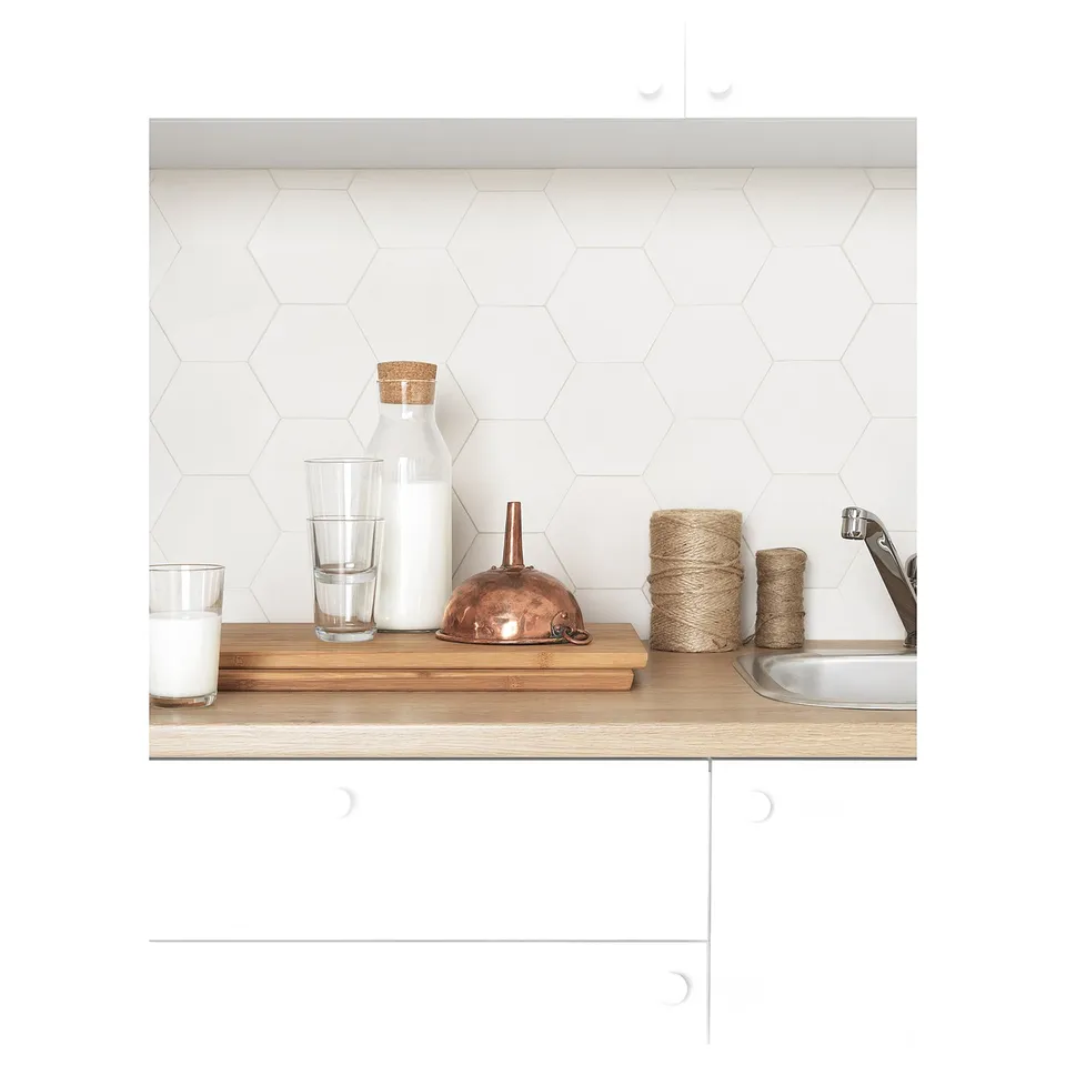 KNOXHULT Kitchen, white, 204x61x220 cm