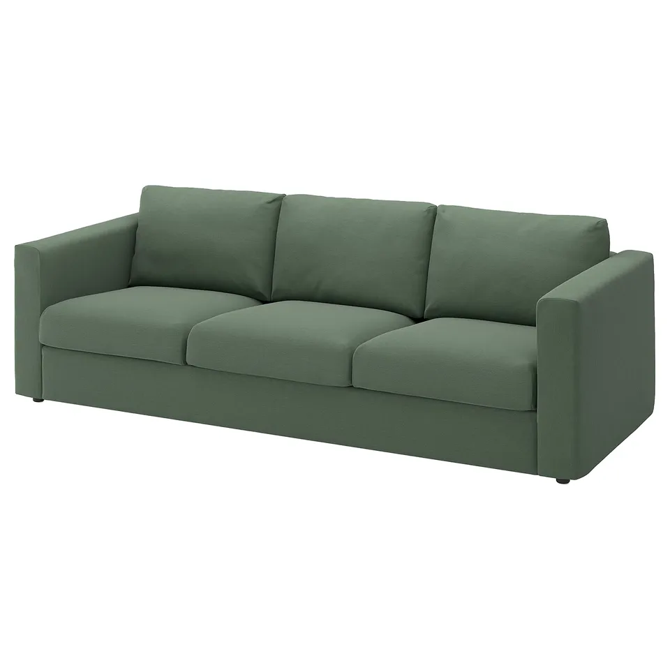VIMLE 3-seat sofa, Knäbäck grey-green