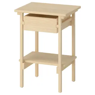KRONÖREN bedside table, pine, 39x32x55 cm