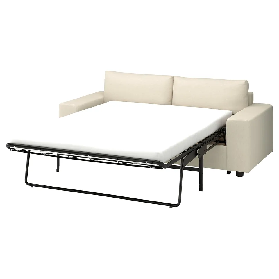 VIMLE 2-seat sofa-bed, with wide armrests/Knäbäck light beige