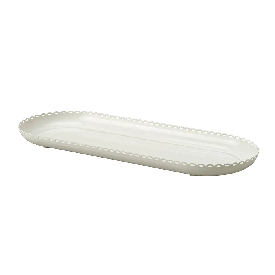 TURTURDUVA Candle dish, off-white, 45x17 cm