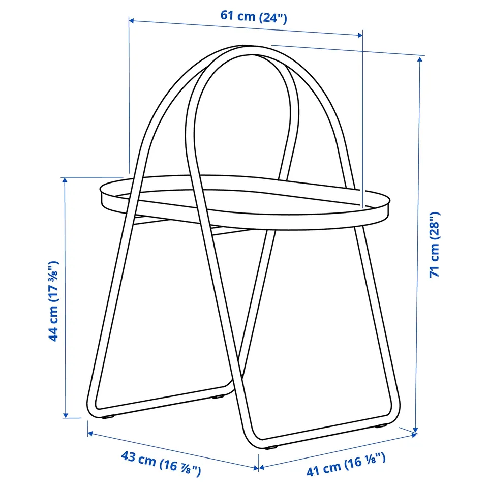 Illustration with measurements for the product: MÅBÄRSSKÄR.