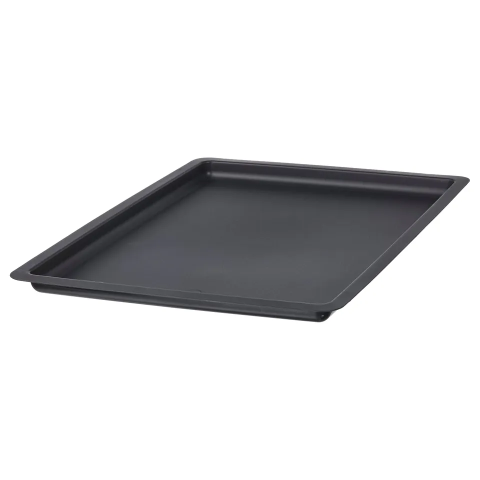 Black rectangular plastic box lid, fits UPPSNOFSAD, made from 50% recycled polypropylene.