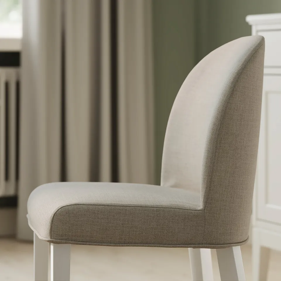 ROSENTORP / ROSENTORP Table and 6 chairs, white/Kilanda light beige white, 160/215x110 cm