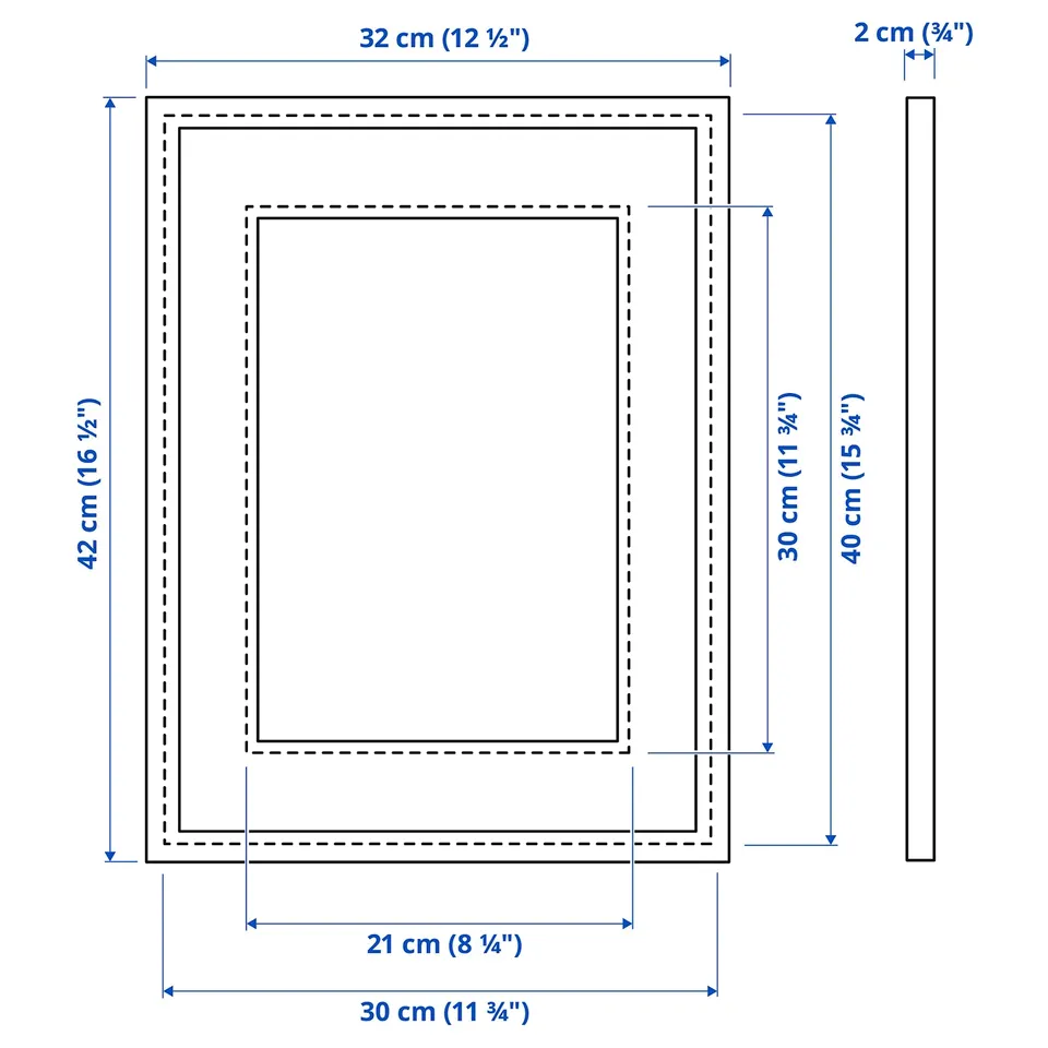 Illustration with measurements for the product: KNOPPÄNG.