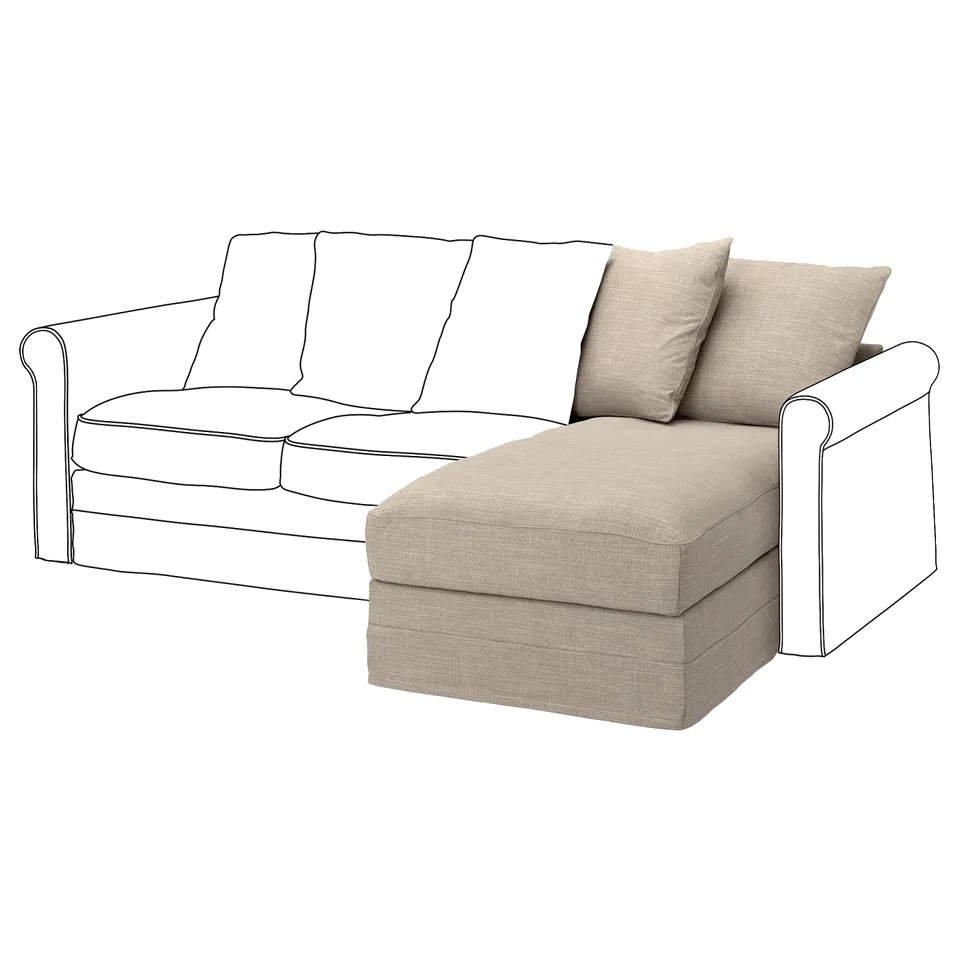 part: GRÖNLID cover for chaise longue section