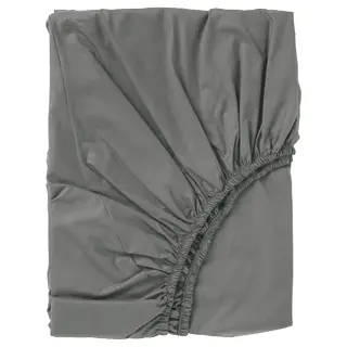 ULLVIDE fitted sheet, grey, 90x200 cm