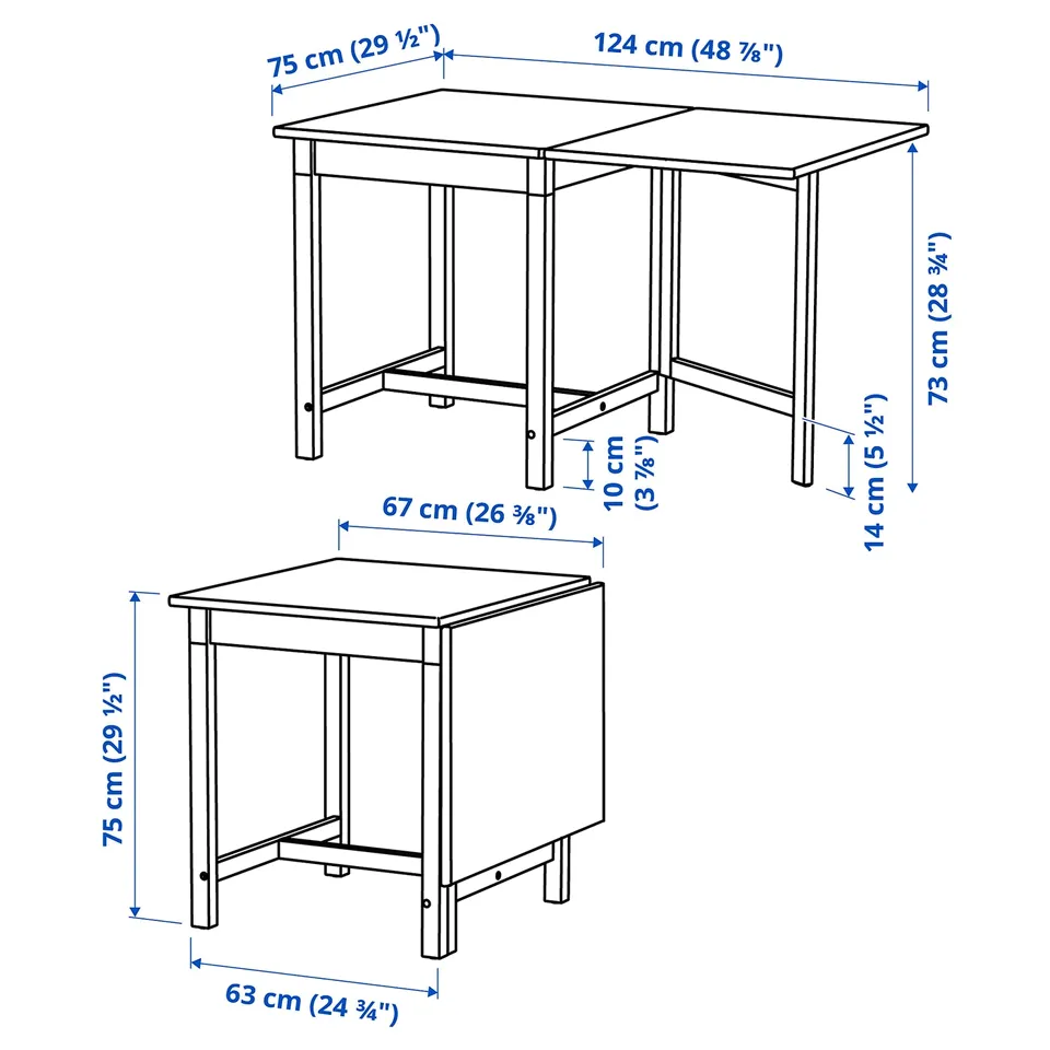 part: PINNTORP gateleg table