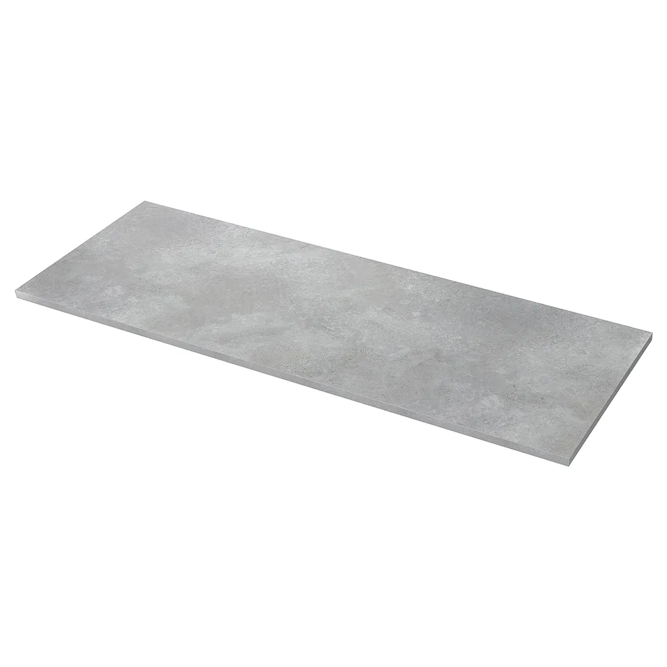 EKBACKEN Worktop, light grey concrete effect/laminate, 186x2.8 cm