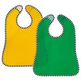 GRÖNFINK bib, green/yellow, Width 28.5 x Length 38.5 cm