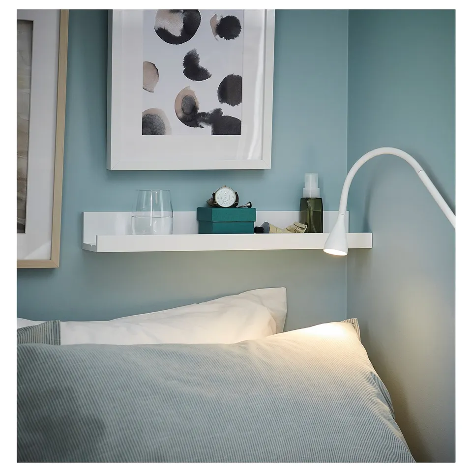 MOSSLANDA Picture ledge, white, 55 cm