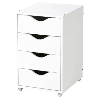FRIIDROTT drawer unit on castors, white, 35x56 cm