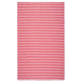 VINTERFINT tablecloth, striped white/red, 145x240 cm
