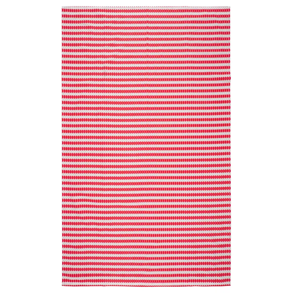 VINTERFINT Tablecloth, striped white/red, 145x240 cm