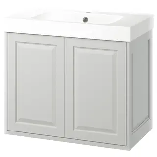 TÄNNFORSEN / ORRSJÖN wash-stnd w drs/deep wash-basin, light grey, Width 82.3 x Depth 49.4 x Height 72.0 cm