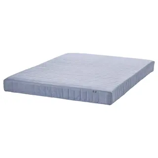 VADSÖ sprung mattress, extra firm/light blue, 150x200 cm
