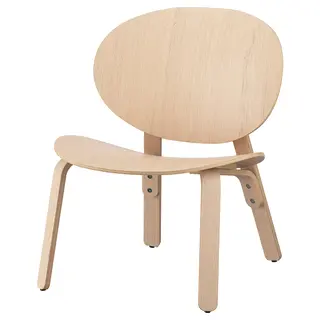 FRÖSET easy chair, white stained oak veneer, Width 59 x Depth 57 x Height 74 cm
