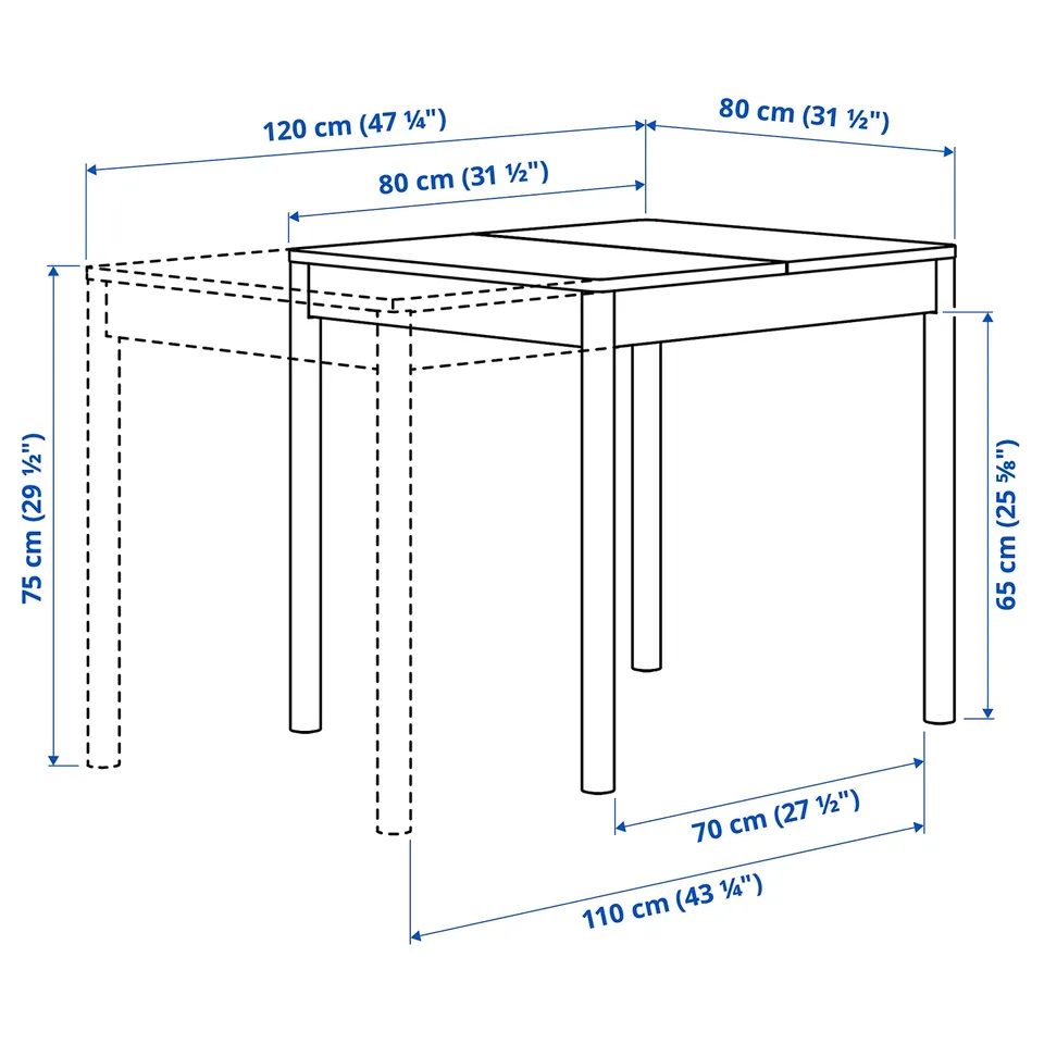 TONSTAD / TONSTAD Table and 2 chairs, oak veneer/oak effect Fridtuna light beige, 80/120x70 cm