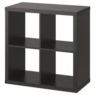 KALLAX shelving unit, black-brown, 77x77 cm