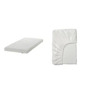 GRUSNARV/ÅFJÄLL set: foam mattress + waterproof mattress protector, firm/white, 90x200 cm