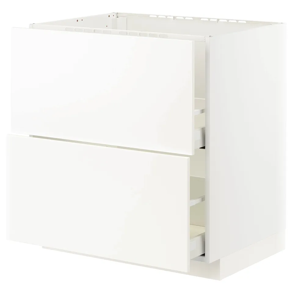 METOD kitchen unit, white, rectangular, modern design with smooth lines.