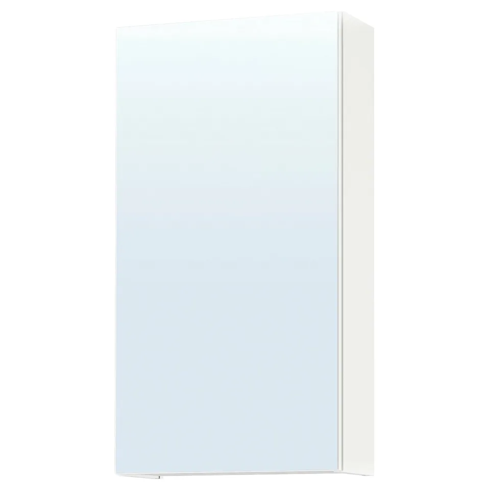 ENHET Mirror cabinet with door, white, 40x17x75 cm