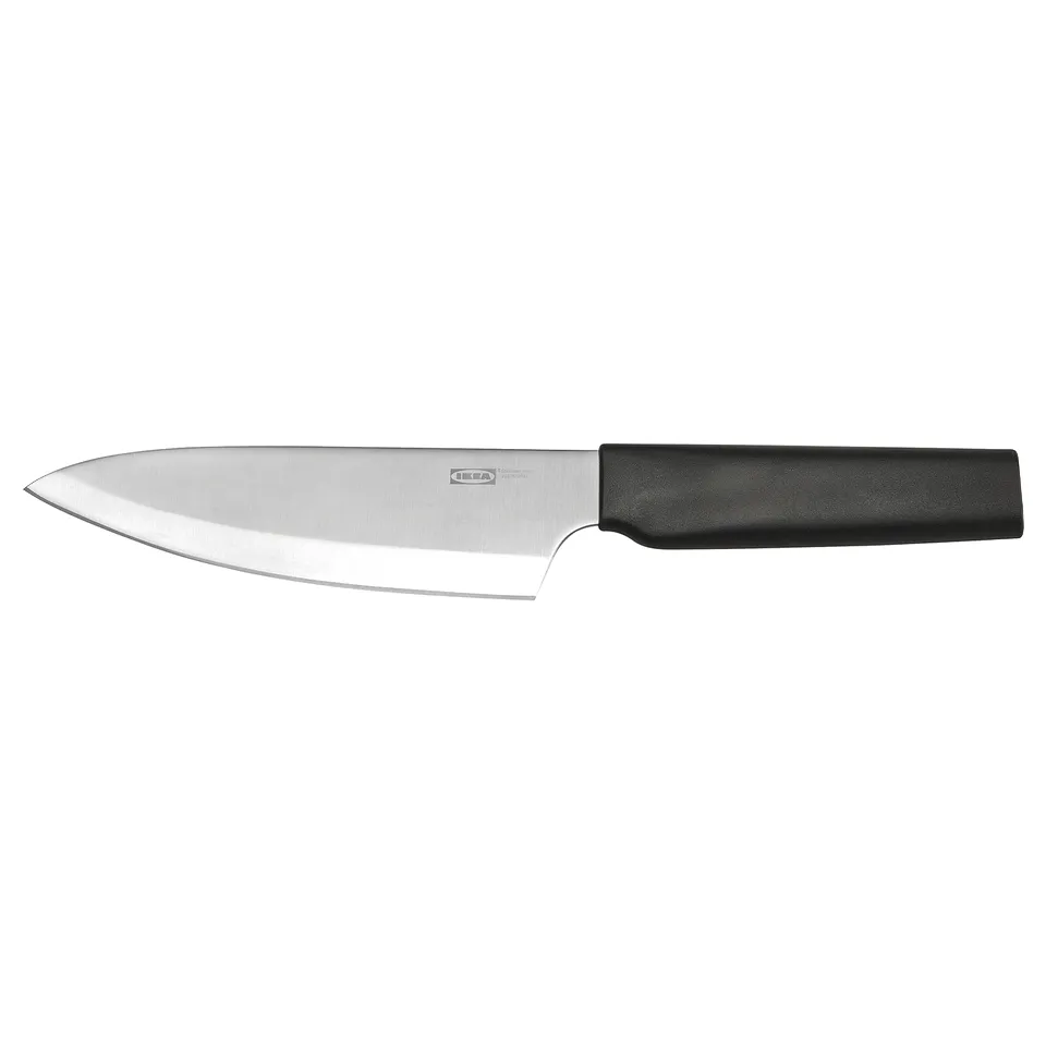 An ikea STJÄRNSTÖR knife, black, with a stainless steel blade and polypropylene handle, designed for durability and precise cutting.