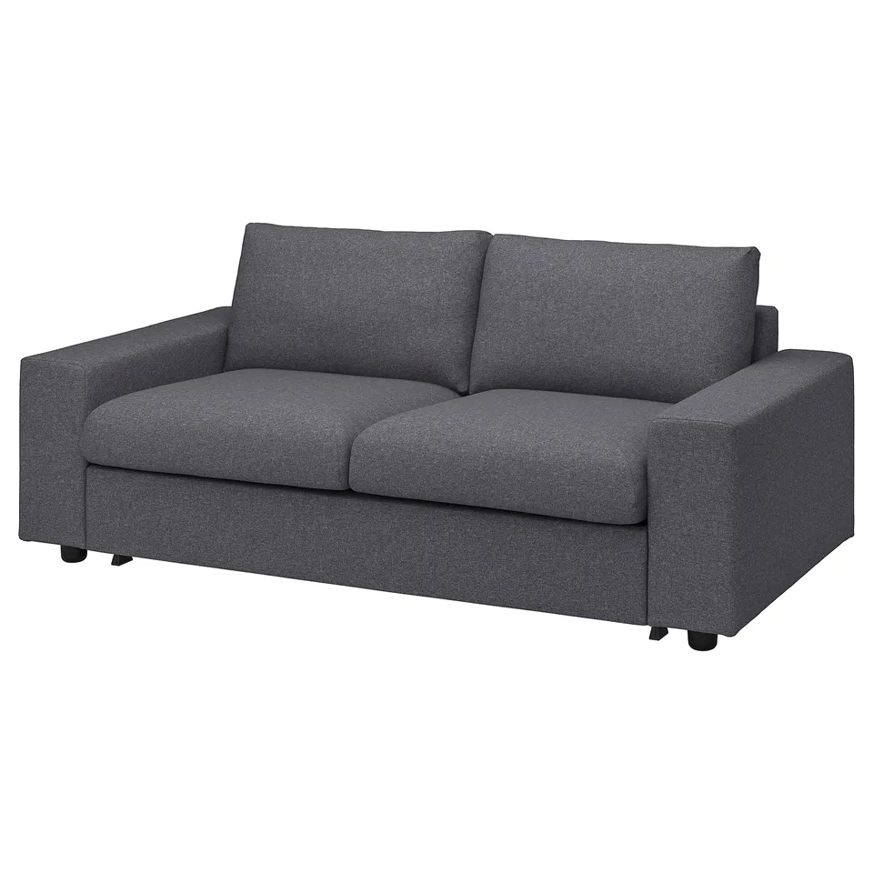 Grey VIMLE 2-seat sofa-bed, modern.